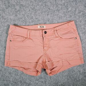 Mudd Juniors Salmon Pink Jean Shorts Summer Casual Vacation Classic Size 9
